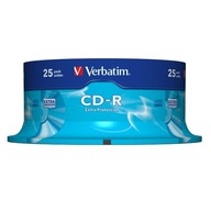 VERBATIM CD-R 700 MB 52X TORTA EXTRA OCHRANY*25 4