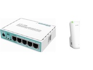 ROUTER MikroTik RB750GR3 + REPEATER D-LINK