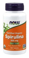 Now Foods Spirulina organiczna 1000mg 120 tabletek wegańskich