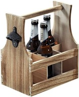 Skrzynka na piwo drewniana z otwieraczem Kesper