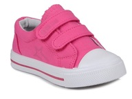 Buty trampki dziecięce dziewczęce na rzepy różowe Big Star NN374113 25