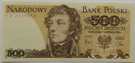 Banknoty 500 zł 1982 seria ED 2129566 stan 1.