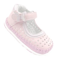 UROCZE buty niemowlęce PANTOFELKI NIECHODKI Balerinki Różowe CHRZEST r. 20