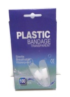 ÁTLÁTSZÓ VÍZÁLLÓ SEBTAPASZ 100 DB ÁTLÁTSZÓ