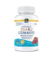 Vitamíny D3 a K2 60 gély granátové jablko Nordic Naturals