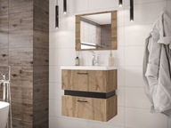 Kúpeľňový set s umývadlom LERA 5 - dub wotan / čierny