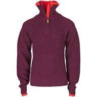 VIKAFJELL sweter ZIP ciepły wełniany GOLF 100% WEŁNA WOOL 140-146