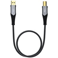 FiiO LA-UB1 - Pozłacany kabel USB 2.0 A-B - 1.0m