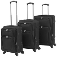 vidaXL 3-częściowy komplet walizek podróżnych, czarny, 91315