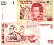 # ARGENTÍNA - 20 PESOS - 2003 - P-355 - UNC ser. G
