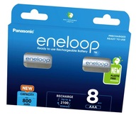 8x AKUMULATORKI PANASONIC ENELOOP R03 EKO BATERIE