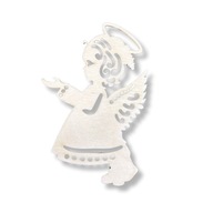 Drewniana zawieszka anioł aniołek z sklejki dekor na choinkę decoupage