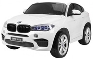 BMW X6M XXL dla 2 dzieci Biały + Pilot + Ekoskóra + Pasy + Wolny Start + MP