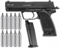 Wiatrówka Pistolet Heckler&Koch USP 4,5mm BB ZESTAW MAGAZYNEK + 10x CO2