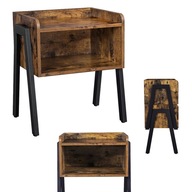 Malý bočný stolík do obývačky NOČNÁ STOLICA 46x35x52 cm S POLICOU vintage LOFT