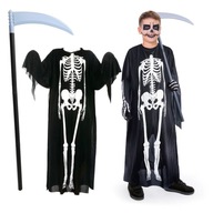 Kostium strój śmierci szkielet kosa śmierć na Halloween Jasełka 140-170cm