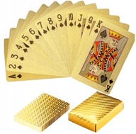 Hracie karty plastové zlaté pre poker balíček 54