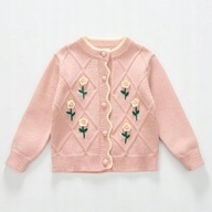 sveter kvet dievča ružový kabát 4I4