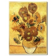 obraz Vincent van Gogh SŁONECZNIKI + ZŁOTA RAMA