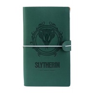 Harry Potter - Kožený cestovný zápisník Slizolin 12x19,6 cm