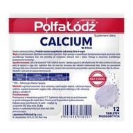 Calcium Polfa-Łódź w folii tabl.mus. 12tab wapno