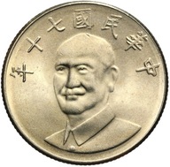 Tajwan - moneta - 10 Dolarów 1981 - Stan UNC