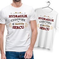 Dla Hydraulika T-Shirt biały Na Prezent z Dowolnym Nadrukiem Zdjęciem Gift