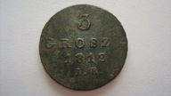 Moneta 3 grosze trojak 1812 błąd