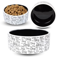 Miska dla psa ceramiczna pojedyncza miski na jedzenie i picie z napisami