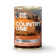 JOHN DOG COUNTRY LINE BEZZBOŻOWA MOKRA KARMA DLA PSA Z WOŁOWINĄ 400g