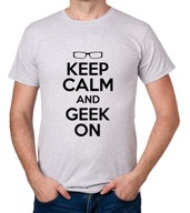 koszulka KEEP CALM AND GEEK ON prezent