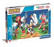 PUZZLE 104 SUPER FARBA SONIC, CLEMENTONI