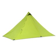 Lekki namiot kempingowy z piramidą w kolorze zielonym