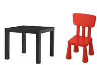 IKEA LACK Stolik + MAMMUT Krzesełko dla dzieci