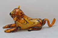 Sklo Murano GLASS - TIGER ART DECO - GIGANT 63cm