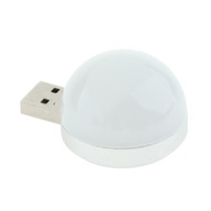 Zaokrąglona lampka nocna LED Przenośny akumulator USB w kolorze białym