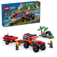 LEGO City 60412 Terénne hasičské auto so záchranným člnom