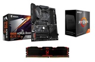 Zestaw AMD Ryzen 7 5700X + B550 AORUS + 16GB 3200