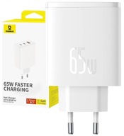 BASEUS SZYBKA ŁADOWARKA GAN 5 CUBE PRO ZASILACZ 2X USB-C + USB-A 65W