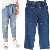 Next Dziecięce Bawełniane Dziewczęce Spodnie Jeansy C.Jeans Paperbag 104 cm