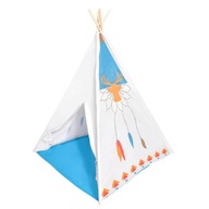 Detský indiánsky stan Teepee - bielo-modrý, 8177