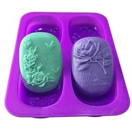 Forma silikonowa do odlewów świec mydła wosku bazy mydlanej mydła róża