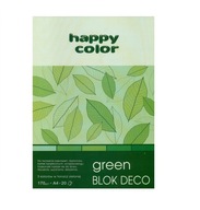 Blok A4/20K Deco Green 170g HAPPY COLOR