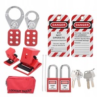 SADA ELEKTRICKÉHO ZÁMKU TAGOUT TAG LOTO HASP 38MM