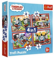 Puzzle Tomek i Przyjaciele Odjazdowy Tomek 4w1 Trefl 4 Układanki 3+