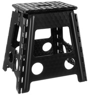 Záhradná/domáca skladacia stolička čierno-biela 39cm stabilná bezpečná