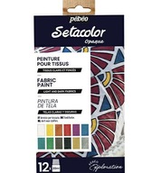 Farby na textil Pebeo Setacolor Shimmer 12x20ml