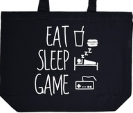 EAT SLEEP GAME torba zakupy prezent