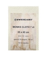 Tkanina kanwa Monks Cloth do punch needle Zweigart 7ct 35x42cm ecru 28/10