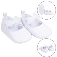 Biele detské topánočky niechodky s mašľou 6-12 mcy Yoclub